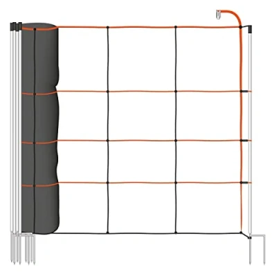 Image de VOSS.farming Filet pour Moutons TitanLight Net, 50 m x 90 cm, 2 Pointes de clôture électrique porcs, chèvres, Orange