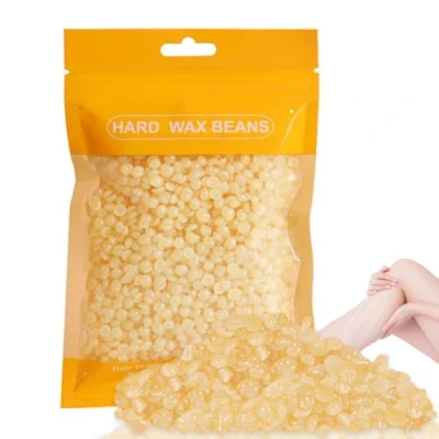 Image de 100g Bille de Cire pour Épilation,Cire Pelable Sans Bande,Perles Epilation,Cire Epilation Bande,Cire d&#039;Épilation en Douceur,pour Épilation Complète du Corps(Jaune Clair)