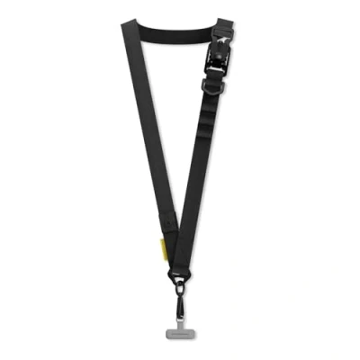 Image de Sangle de téléphone RHINOSHIELDBoucle magnétique avec système d&#039;attache ultra rapide, boucles supplémentaires pour accrocher des accessoires(Adaptateur lanière inclus) Noir