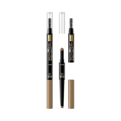 Image de Eveline Cosmetics Brow Styler multifonctionnel pour les yeux Brauen Abbey 3en1, n 02 Brown