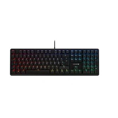 Image de CHERRY G80 3000N RGB, clavier mécanique de gaming avec rétro éclairage layout allemand (QWERTZ), filaire, commutateurs Original MX SILENT RED, noir