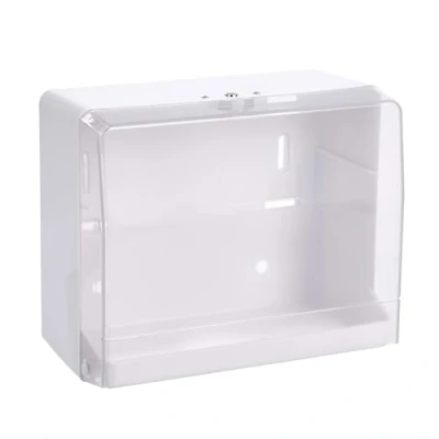 Image de Amazon Basics Distributeur de serviettes en papier compatible avec modèles à pliage V, transparent, 27.0 x 21.5 cm (Anciennement marque AmazonCommercial)