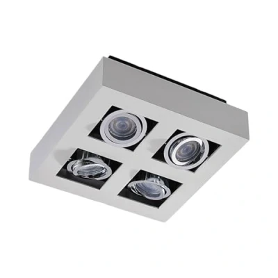 Image de Arcchio Plafonnier Vince à intensité variable (Moderne) en Blanc Aluminium e. a. pour Couloir (à 4 lampes, GU10), Luminaire Plafonnier, Lampe Plafond, Eclerage Eclairage Interieur