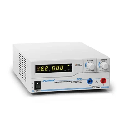 Image de PeakTech 1570 Alimentation de Laboratoire DC 1 16V / 0 60A avec USB, Générateur DC, Affichage LED, 3 Préréglages à Définir par l&#039;Utilisateur, Protection contre les Surcharges 200 240 V AC