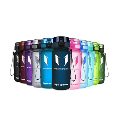 Image de Super Sparrow Bouteille d&#039;eau Gourde 350ml sans BPA Convient pour Le Sport, la randonnée, l&#039;école, Bureau, en Plein air