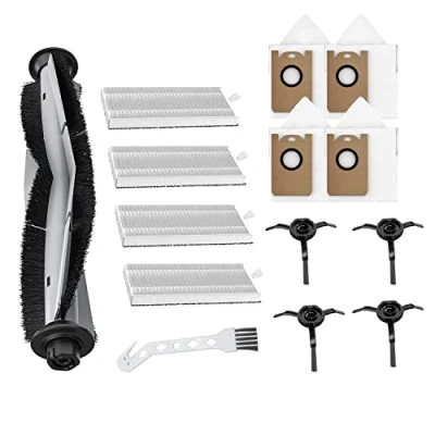 Image de T / F Accessoires de rechange Robot Aspirateur pour Laresar L6 Pro, 4 brosses latérales, filtres, 3 chiffons nettoyage, sacs, 1 brosse principale, nettoyage