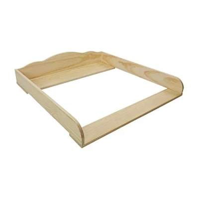 Image de Puckdaddy plan à langer Wilhelm 80x78x15 cm, en bois naturel, compatible avec les commodes Ikea Malm, matériel de montage mural inclus