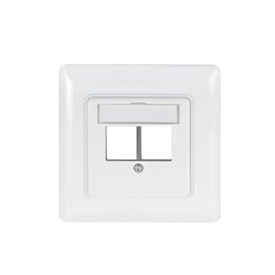 Image de Logilink Nk4059 Boîte D&#039;Encastrement Pour 2 Modules Keystone Blanc Sig