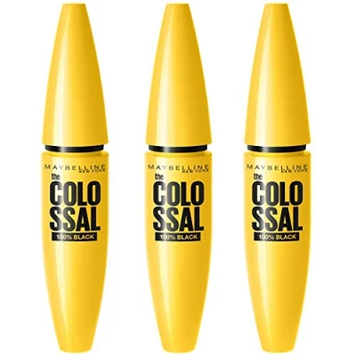 Image de Maybelline Mascara New York Volum&#039; Express, The Colossal, 100 % noir, 3 x 10,7 ml