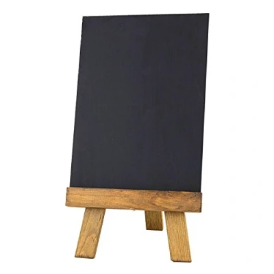 Image de Chalkboards UK WC127 Chevalet de table et tableau noir, bois, chêne foncé, 29,7 x 21 0,6 cm