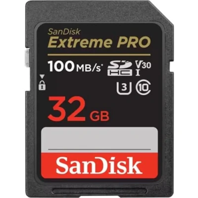 Image de SanDisk 32 Go Extreme PRO SDXC, carte mémoire, jusqu&#039;à 170 MB/s UHS I Classe 10, U3, V30