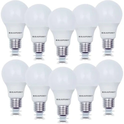 Image de Blaupunkt Ampoule LED E27 Classique A60 Éclairages pour Pièces 8.5W Remplacement de 60W Dépolie Blanc Naturel 4000K 900 lumens Lampe Économe en Énergie et Coûts Lot 10