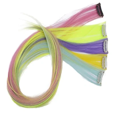 Image de CAISHA 60 cm Coloré Mèche Mèches Extension à Clip De Cheveux Raides Longs Postiche 6 BST106