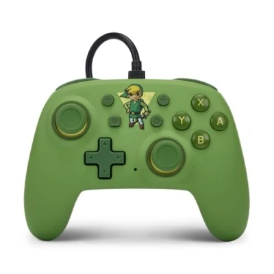 Image de PowerA Manette Filaire Nano pour Nintendo Switch, modèle Switch OLED et Lite, Accessoire de Jeu, Filaire, sous Licence Officielle Zelda: Toon Link