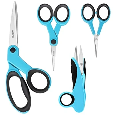 Image de Asdirne Ciseaux Couture, à Tissu avec Lame Tranchante en Acier Inoxydable, y Compris Coudre, Broder, 4PCs