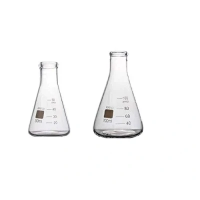 Image de Rocwing Erlenmeyer Flacon gradué conique en verre borosilicate 3.3 (50 ml + 100 ml)