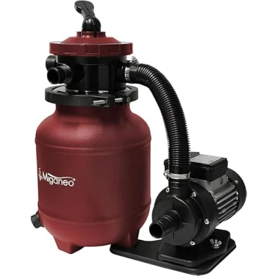 Image de Miganeo Filtre à Sable Speed Clean Dynamic 6500 Rouge 4500 l/h Système de filtration pour piscines jusqu&#039;à 20.000 litres 200 watts
