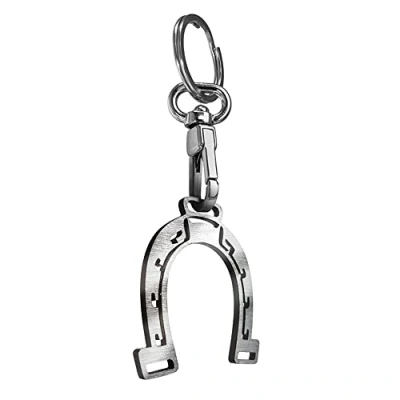 Image de Avisa Porte clés en Acier Inoxydable &#039;Fer à Cheval&#039; (Argent)