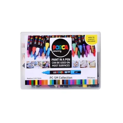 Image de Posca 153544869 Lot de 39 Marqueur peinture avec encre à base d&#039;eau et pointe ogive 2,5 mm