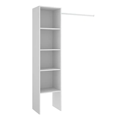 Image de Dressing avec penderie murale VENTE UNIQUE GAETAN Blanc Lingère et 137 cm