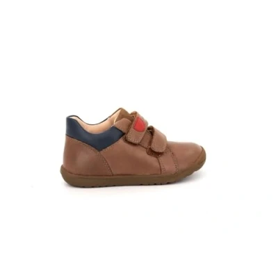 Image de Geox Macchia Chaussures à scratch pour enfants, Taille: 22, Cognac Cuir / matière synthétique