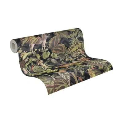 Image de Michalsky Living Change is Good 379901 Jungle Joy Papier peint intissé Vert/noir mat
