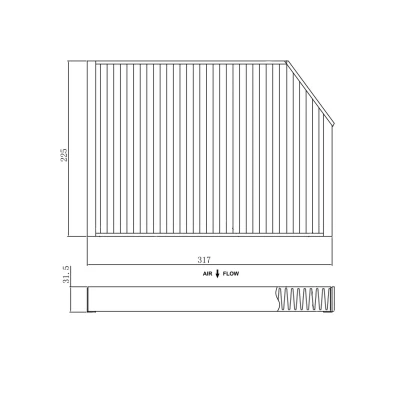 Image de FEBI BILSTEIN 174436 Filtre d&#039;habitacle avec effet antibactérien, à charbon actif 317 225 31,5