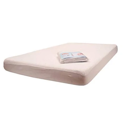 Image de Ti TIN, Lot de 2 Protèges matelas pour Lit Enfant/Bébé, 70x140 cm Protège Doux, Respirant, Imperméable et Antibactérien 100% Coton Doublure en Polyuréthane Tissu Éponge Couleur Blanc