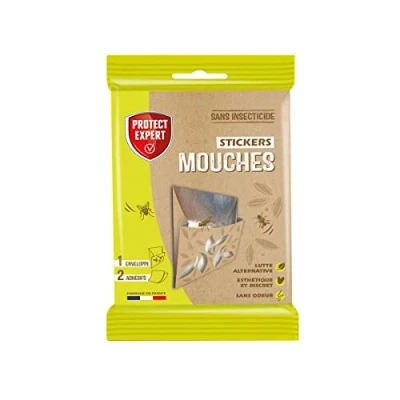 Image de PROTECT EXPERT MOUCHNAT Stickers X2 Mouches Fenêtres sans Insecticide Odeur Et Discret Lutte Alternative