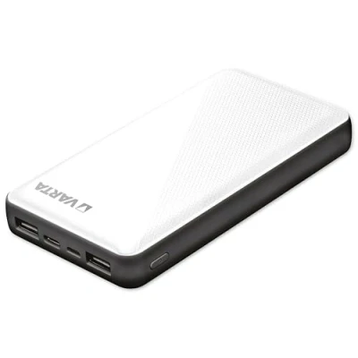 Image de VARTA Batterie Externe 20000mAh, Power Bank Energy avec 4 ports (1x Micro USB, 2x USB A, 1x C), compatible tablette &amp; smartphone, chargeur portable incl. câble de charge