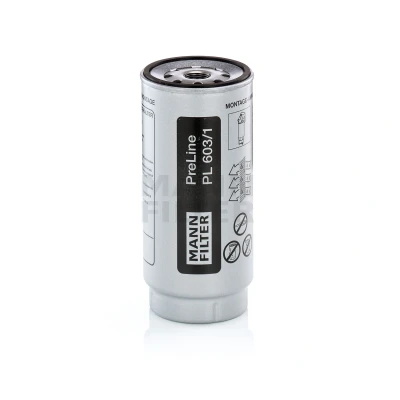 Image de MANN FILTER PL 603/1 x Filtre à Carburant vissé avec joint d&#039;étanchéite MERCEDES BENZ: ACTROS MP4, AROCS, ANTOS