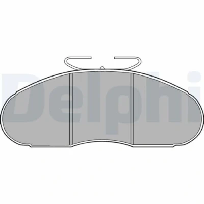 Image de DELPHI LP828 Jeu de plaquettes frein non préparé pour indicateur d&#039;usure sans tôle anti bruit accessoires