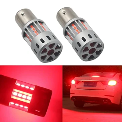 Image de Eseastar S25 BAY15D 1157 P21/5W LED Ampoules Rouge Brillant 10000LM 2020 20SMD Canbus sans Erreur Anti Hyper Flash pour Feu Stop Clignotant arrière de recul (Pack 2)
