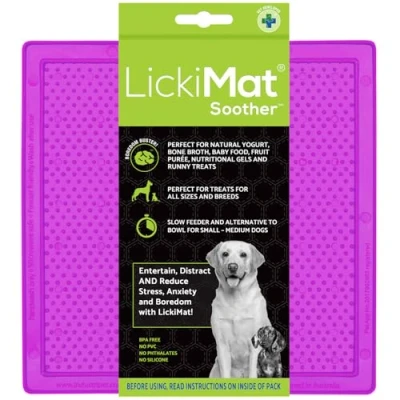 Image de LICKIMAT Soother Tapis Anti Fuite pour Chien en 2 Tailles et différentes Couleurs Couleur : Violet Taille S 20 x cm