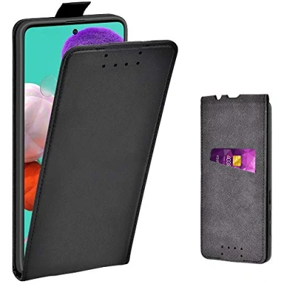 Image de Adicase Coque Galaxy A51 Housse Etui à Rabat Protecteur en Cuir Véritable pour Samsung (Noir)