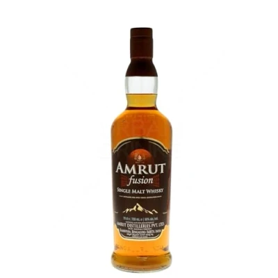 Image de AMRUT Fusion Whisky Single Malt 50% Alcool Origine : Inde/Bangalore Notes de tourbe &amp; Miel A déguster pur 70 cl