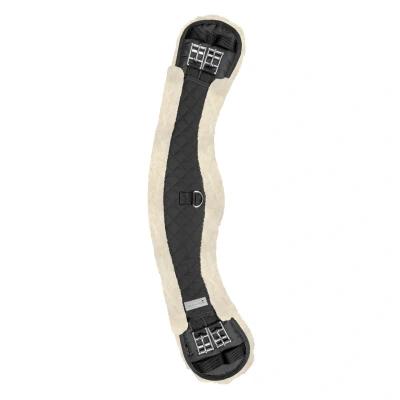 Image de Sangle de dressage d&#039;équitation demi lune courte avec tissu molletonné Waldhausen
