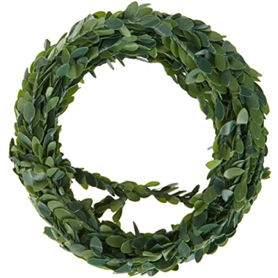 Image de Rayher 5107300 Guirlande de buis, artificielle, vert, 1 pce., 5 m, décorations multiples, baptême, communion, mariage, anniversaire, jubilé