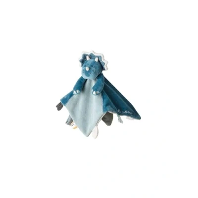 Image de Noukie&#039;s Doudou Enfant en Veloudoux Ops Le Tricératops Multifonctionnel Bleu 1 Unité