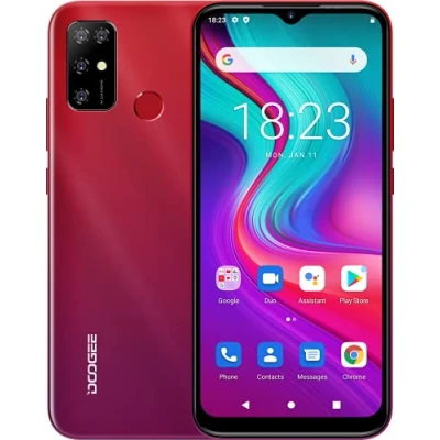 Image de DOOGEE 4G Téléphone Portable Débloqué Android 11 X96, Octa Core 2Go+32Go, Batterie 5400mAh, Caméra Trois 8MP, Écran Waterdrop 6,52 &#039;&#039;, Smartphone Dual SIM+SD (3 Slot), Empreinte Digitale GPS Rouge