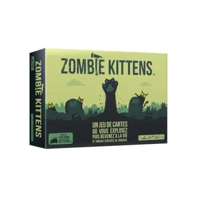 Image de Asmodee Exploding KITTENS ZOMBIE Jeu d&#039;Ambiance pour Enfants dès 7 Ans de Cartes où Vous Explosez et Revenez à la Vie Drôle Décalé 2 À 5 Joueurs 15 Min Version Française