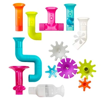 Image de Boon Pipes Cogs Tubes Baby Bath Toy Bundle Accessories for Babies and Toddlers Multicoloured Toddler Toys Boys Girls Suitable 1, 2, 3 &amp; 4 Year Olds, Multi Colour