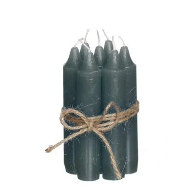 Image de ensemble de bougies Comforder confortable (7 pièces), bâton 11 cm grises, table unies, durée combustion plus 4 heures