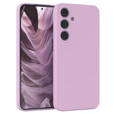 Image de EAZY CASE Coque de protection en silicone pour Samsung Galaxy S24 Plus, violet, souple, résistante aux chocs, avec l&#039;appareil photo, fine, anti violet