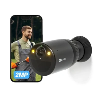 Image de EZVIZ BC1C Caméra Surveillance WiFi Extérieure sans Fil 1080P, Autonomie de 210j, Camera avec Batteries 7800mAh, Détection Personne, Vision Nocturne en Couleur, Audio Bidirectionnel, IP66 Etanche