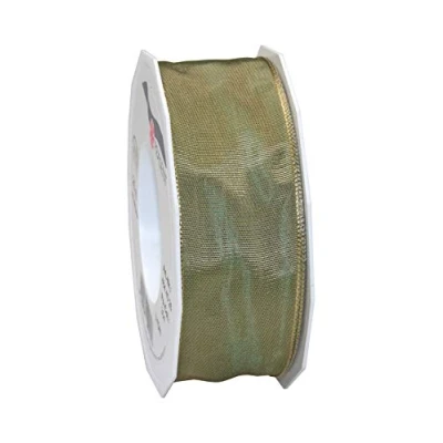 Image de PRÄSENT Lyon Ruban Taffetas Filaire Vert Ancien 40 mm 25, Set Pièces