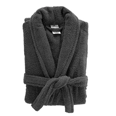 Image de douceur d&#039;intérieur, Peignoir (Taille Unique) Tendresse Anthracite, Eponge Unie