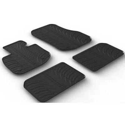 Image de Gledring 0548 Ensemble de tapis sol Caoutchouc avant et arrière 4 noir