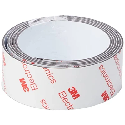Image de Ferroflex® 25mm de Large 3M Auto Adhésif et Brillant Bande Ferreuse Blanche pour Les Murs, Créant des Aimants Surfaces Instantanées Attirera á 1 Mètre Longueur