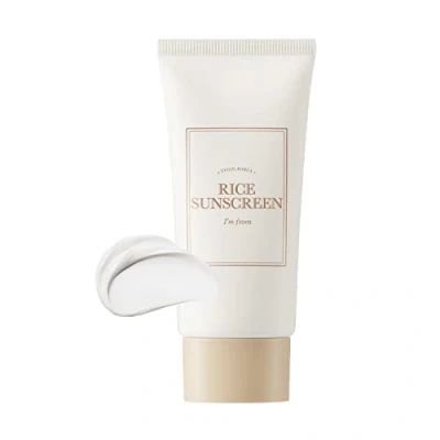 Image de I&#039;m from Écran solaire au riz 50 ml, physique, extrait de 41%, oxyde zinc non nano, respectueux des récifs, protection la peau